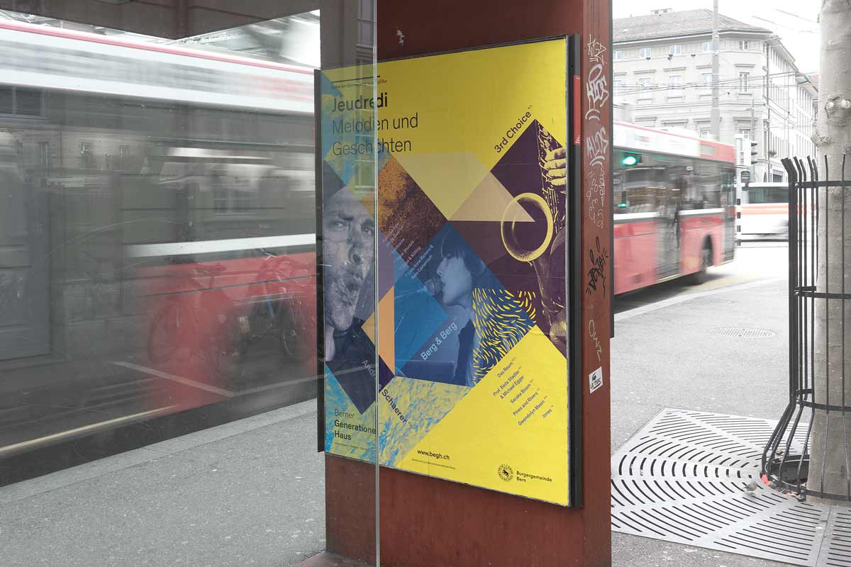 Berner GenerationenHaus, Veranstaltungsreihe «Jeudredi», Plakat