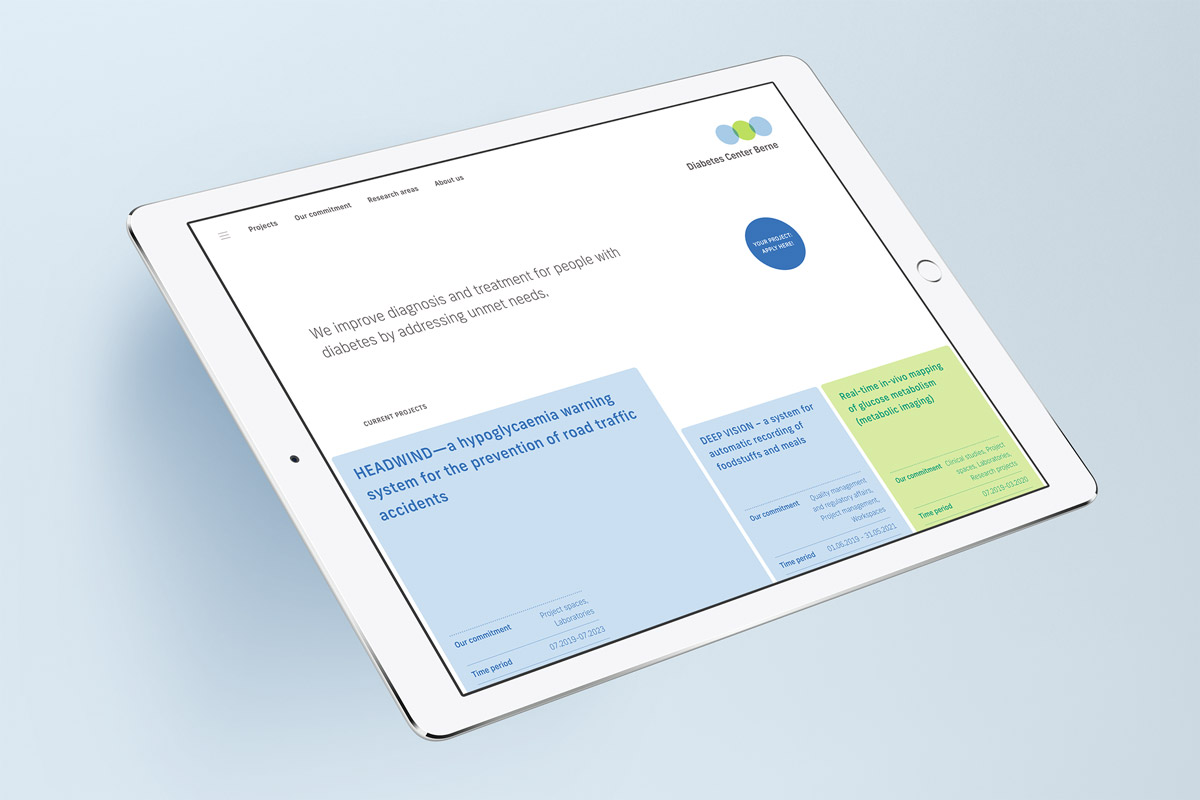 Diabetes Center Berne, Website