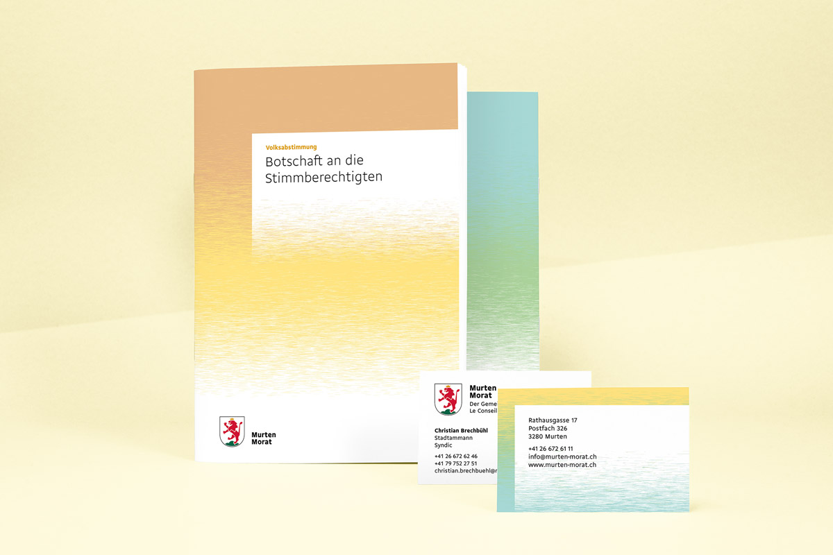 Stadt Murten, Broschüre und Visitenkarte